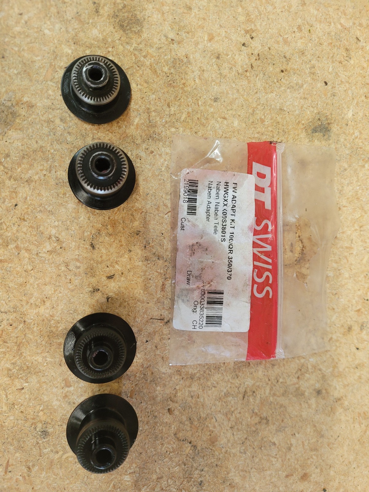 DT swiss 12mm thru axle to quick release adaptors FRONT AND REAR (350/370 hubs)