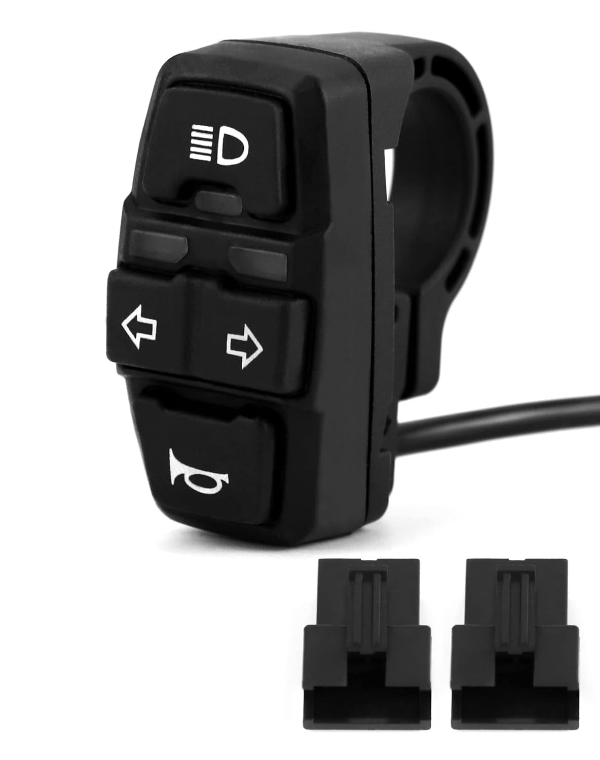 3-In-1 Motorcycle Headlight Horn Turn Switch for 7/8” Handlebar E-Bike ATV