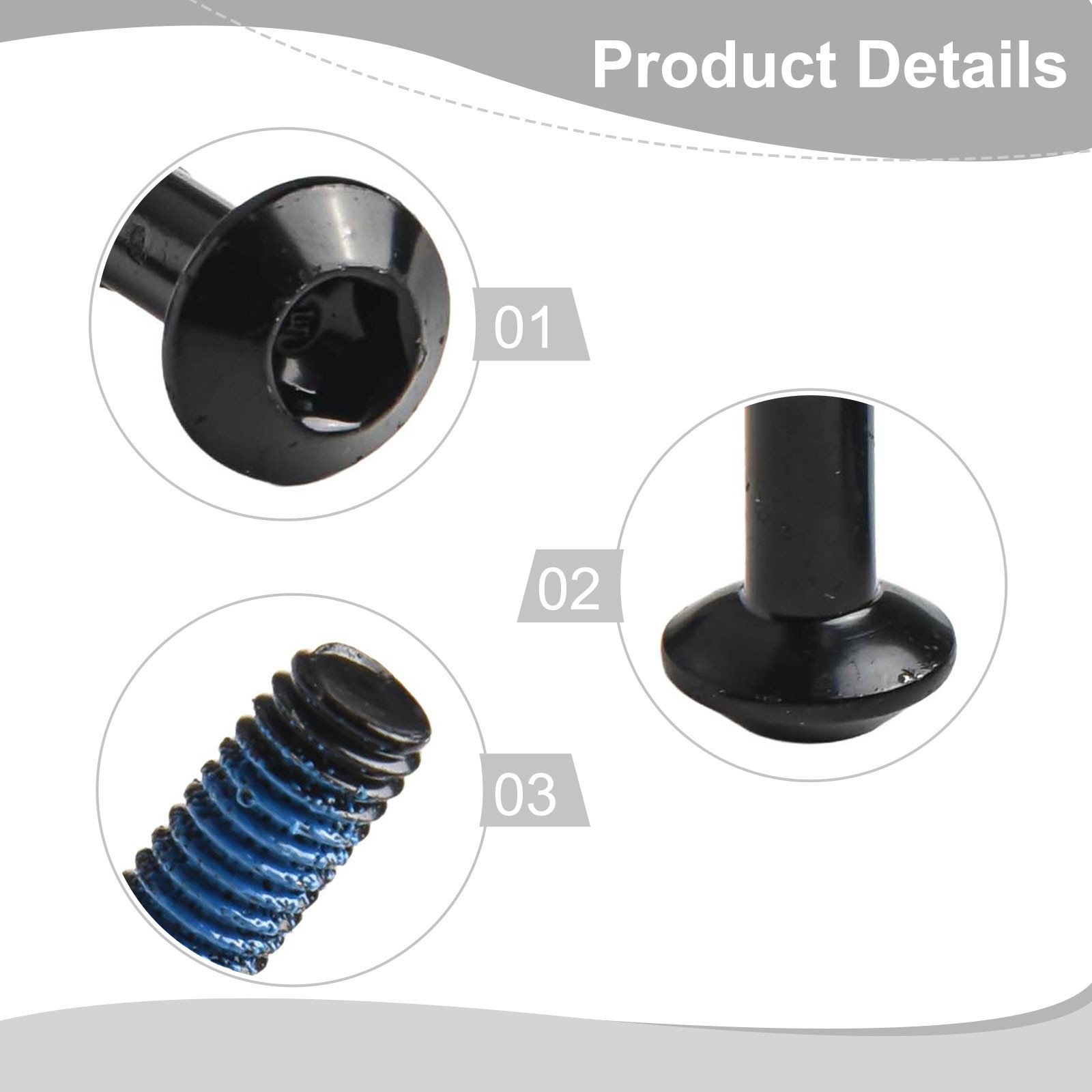 Bike Caliper Screw High-carbon Steel Screw Bike Maintenance Black Color