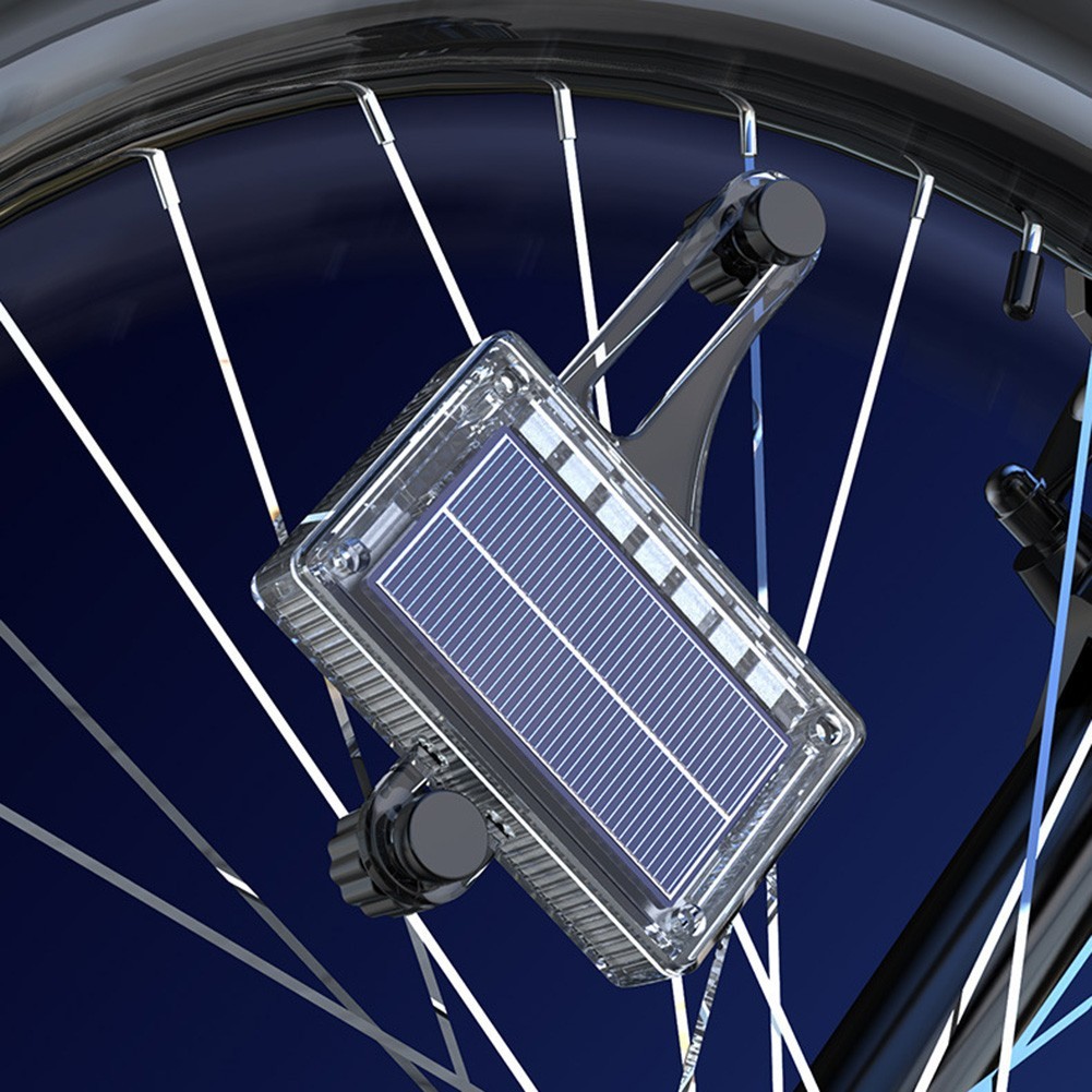 Cycling Wheel Light with Rechargeable Battery and Light Sensing Feature