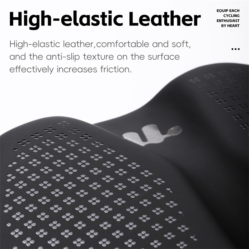 WEST BIKING Leather Bicycle Saddle Hollow Breathable Comfort Bike Seat Cushion