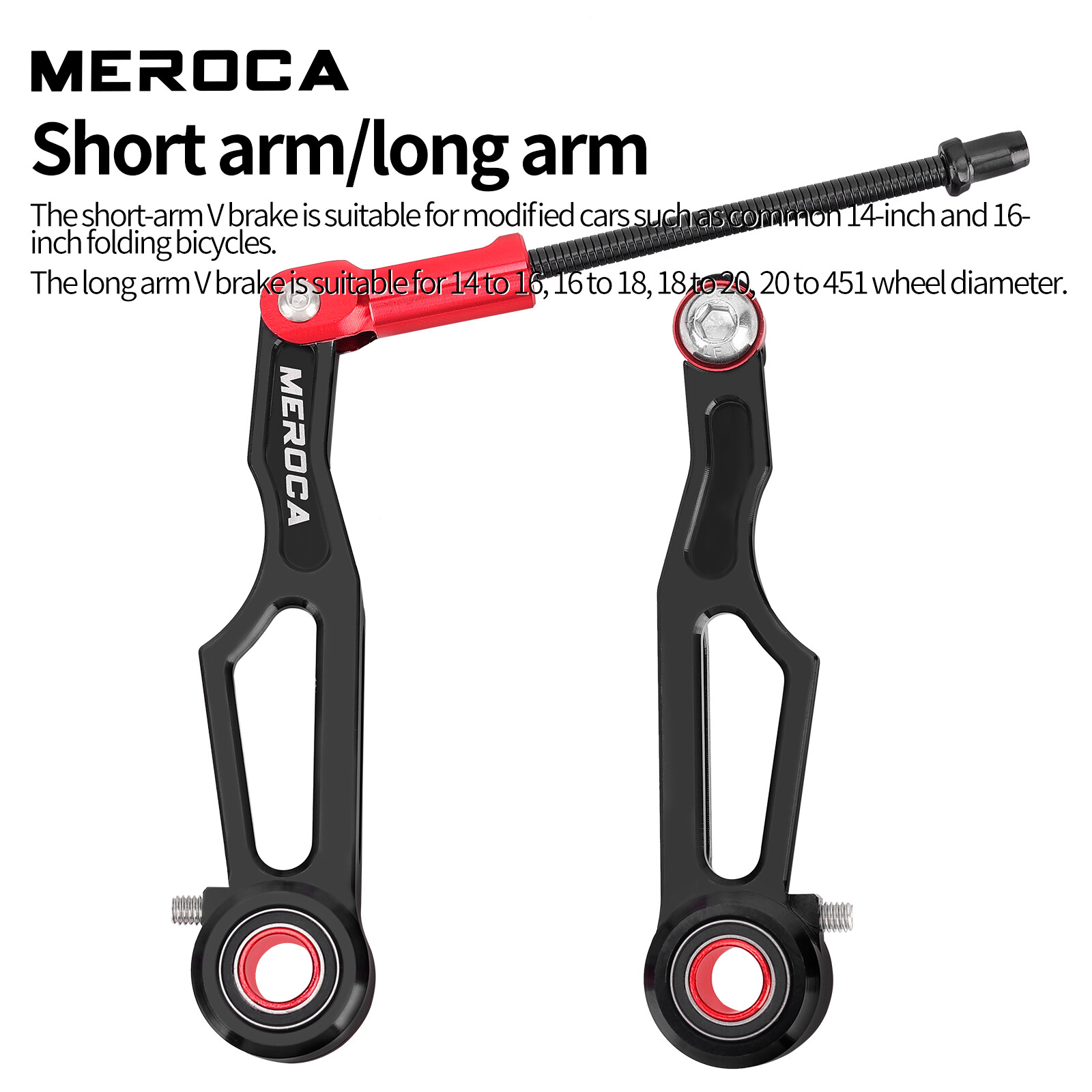 MEROCA MTB Bike V Brake Calipper 82mm 108mm Front/Rear/Set for SHIMANO SRAM Trek