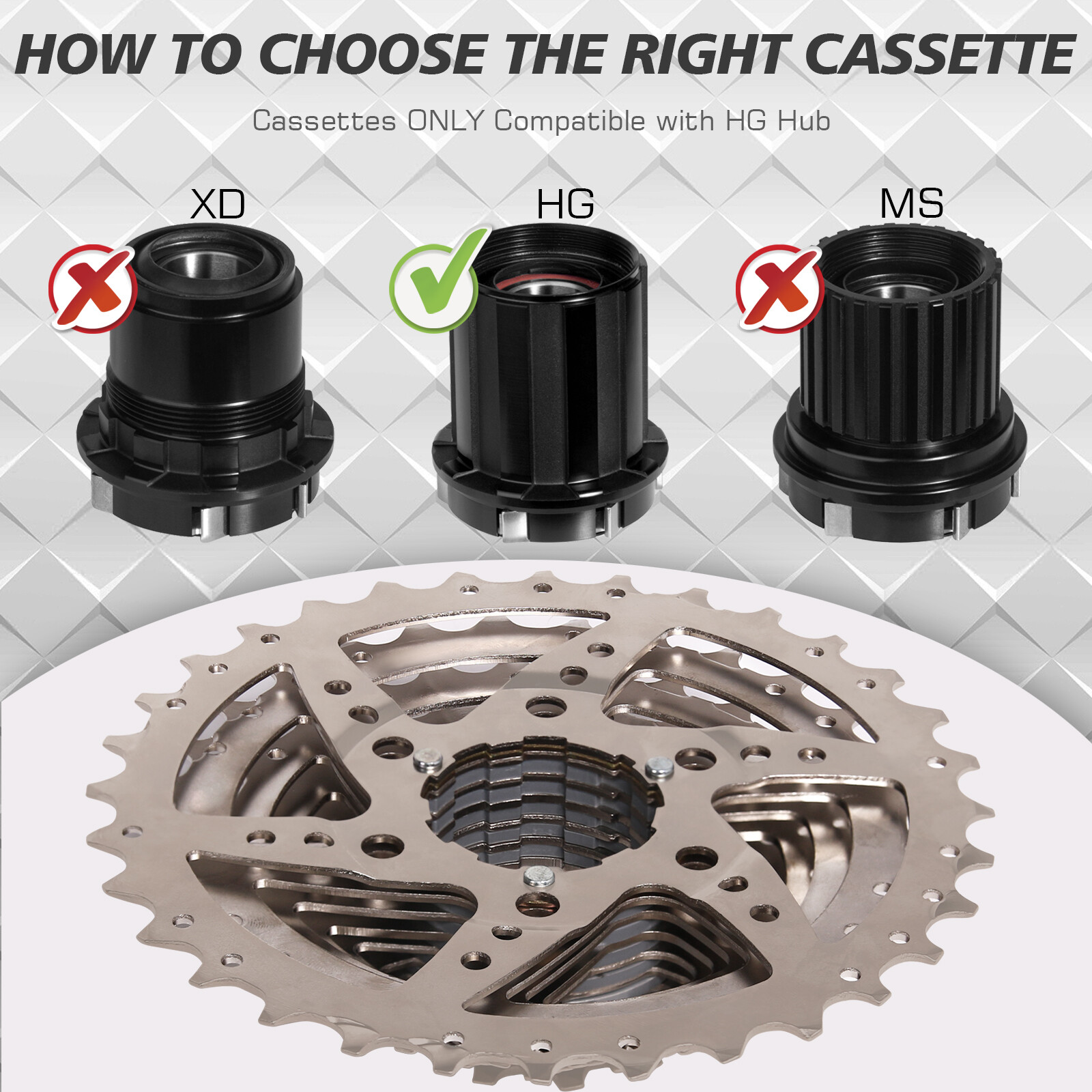 fit Shimano/Sram HG Bike Cassettes 11-40T Cogs MTB Road Bicycle 8/9/10/11 Speed