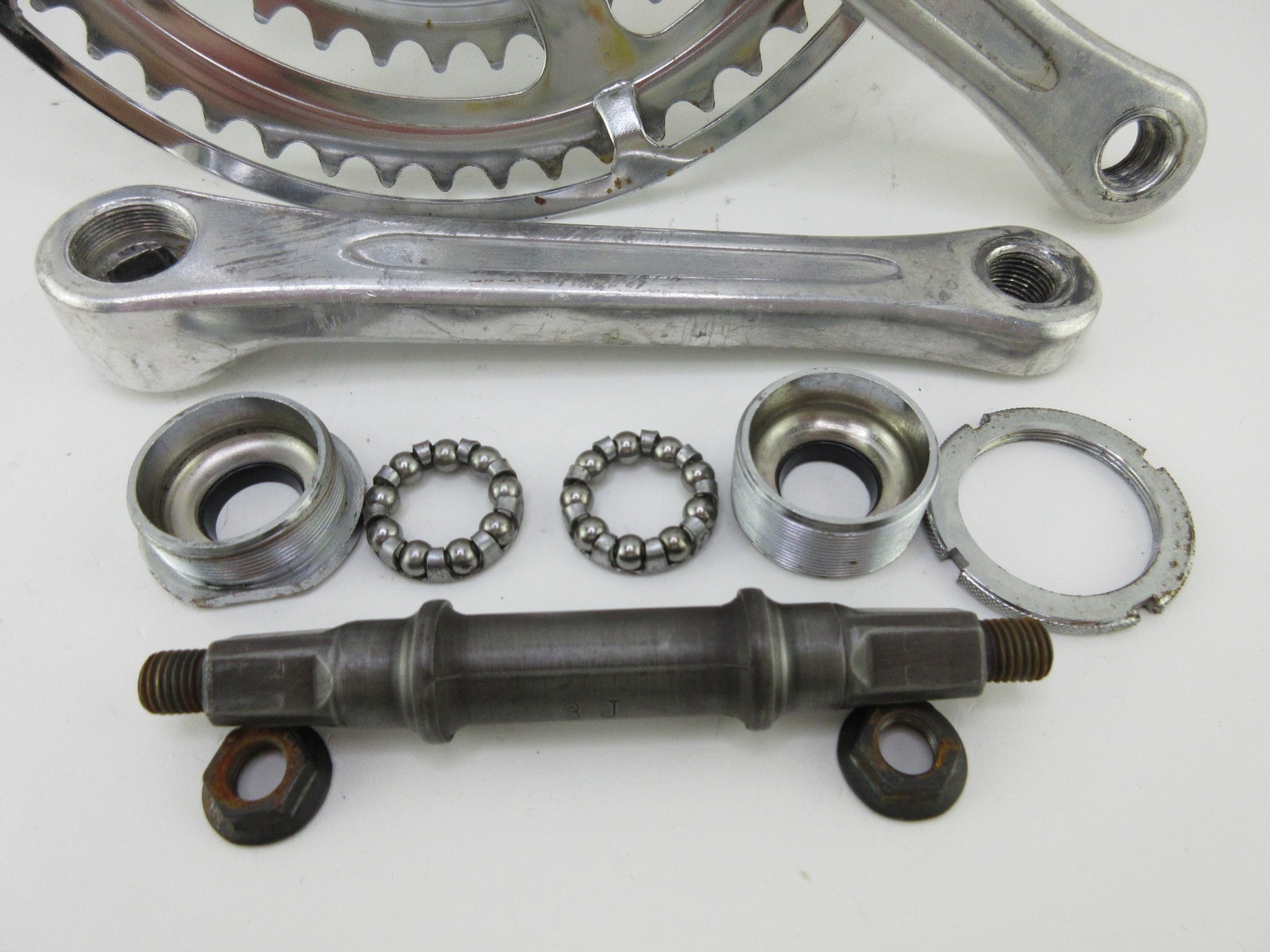 Sakae SA Crankset 170mm 52/40T Double Square Taper 116mm BB Vintage Japan