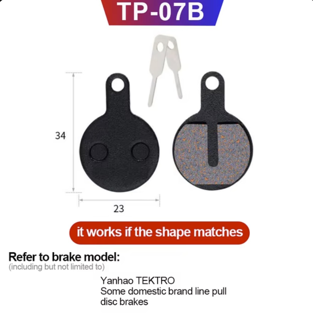 2 Pairs MTB Bike Hydraulic Disc Brake Pads for Shimano, SRAM, & More, Durable