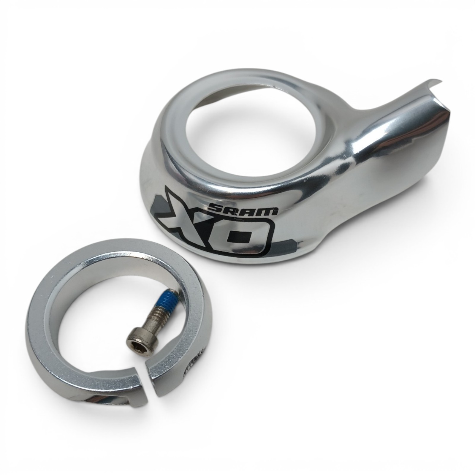 Sram XO Grip Shift Rear Silver Cover Clamp 11.7018.008.000