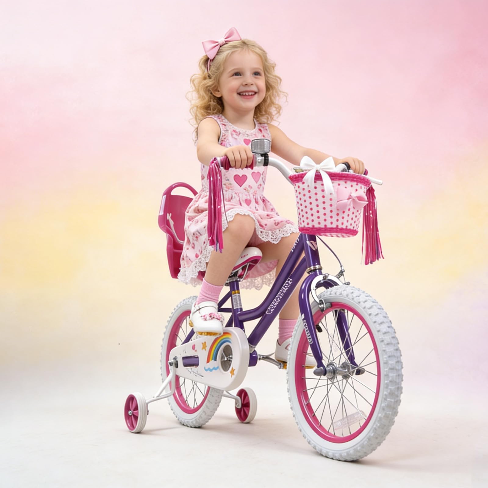 Winhope Girls Bike 12 14 16 18 20 Inch Kids Bike For 2-12 Years Old Childrens