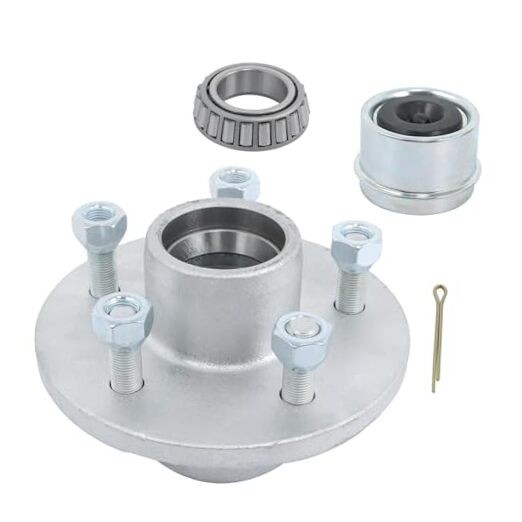 5 Lug 4.5Inch Galvanized Trailer Hub Kit for 3500lbs 1-1/16Inch to 1-3/8Inch