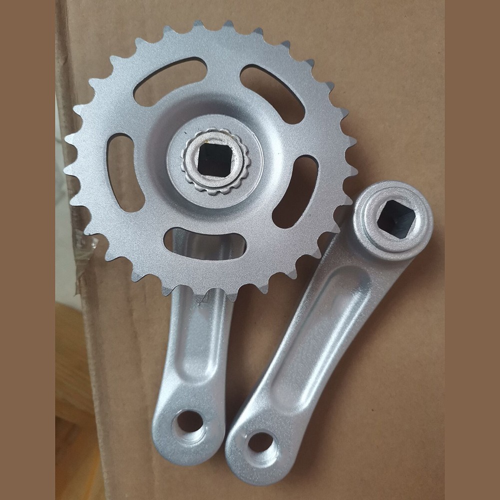 28T Lightweight Bike Crankset for Children with 114mm Size and Aluminum Build