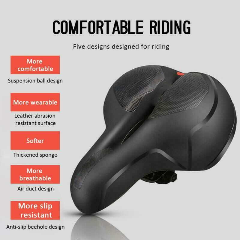 E-bike Bicycle Seat Cushion for Men Women Comfort Soft Gel Wide Bicycle Seat