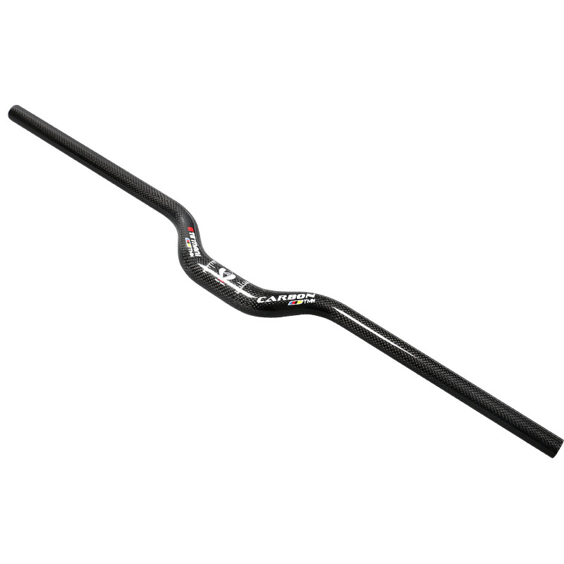 3K Full Carbon Handlebar 25.4/31.8mm Folding Mountain Bicycle Rise Bar 420-580mm