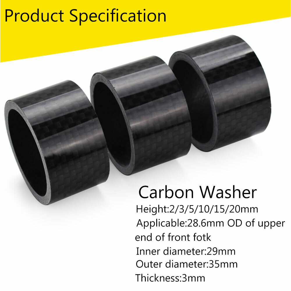 11Pcs Mountain Road Cycling Carbon Fiber Stem Washer Bike Fork Headset Spacers