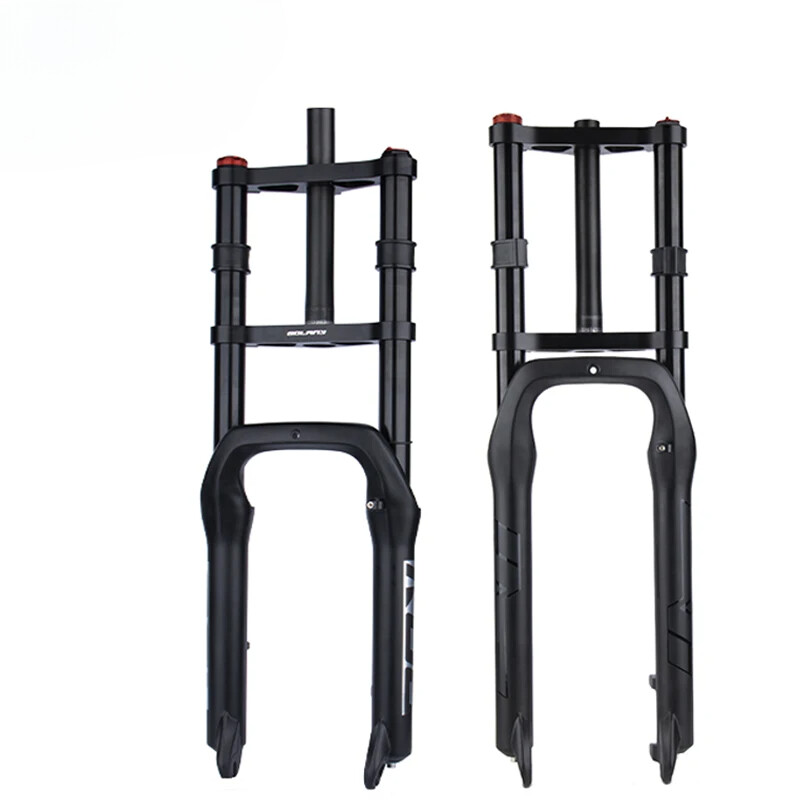 Double Shoulder Snow Fat Bike MTB Bicycle Air Suspension Fork Straight Tube