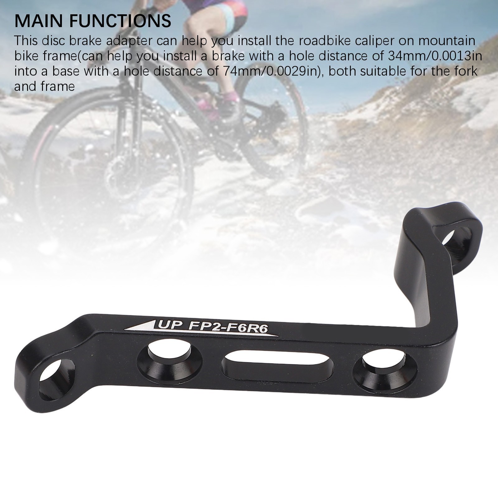 Disc Brake Adapter 160mm Cycle Aluminium Alloy Post Mount to Flat Mount Front