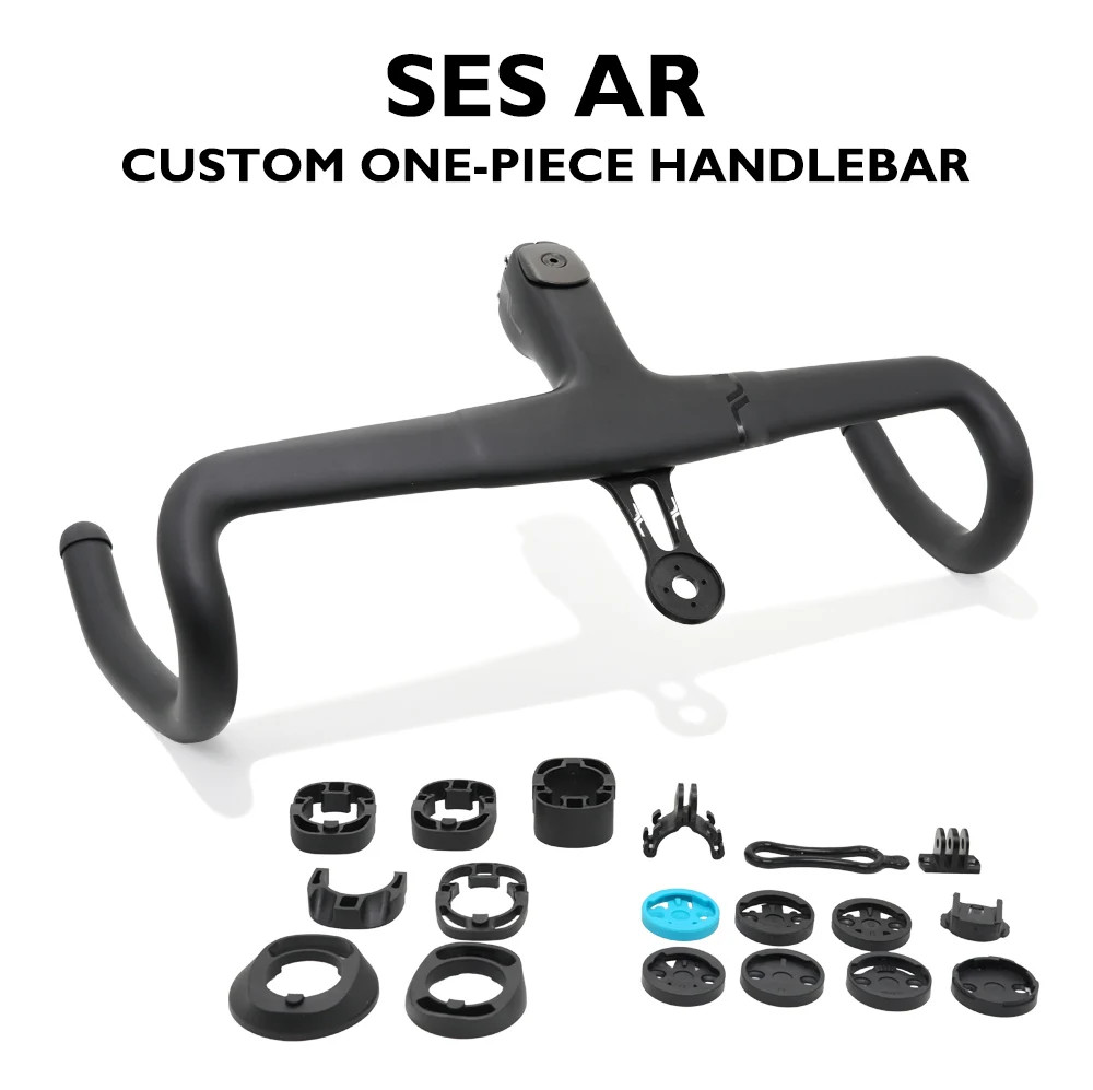 Road Bike Handlebar I Stem 80-130mm Width 380-440mm -7° Angle 129mm Drop 76mm