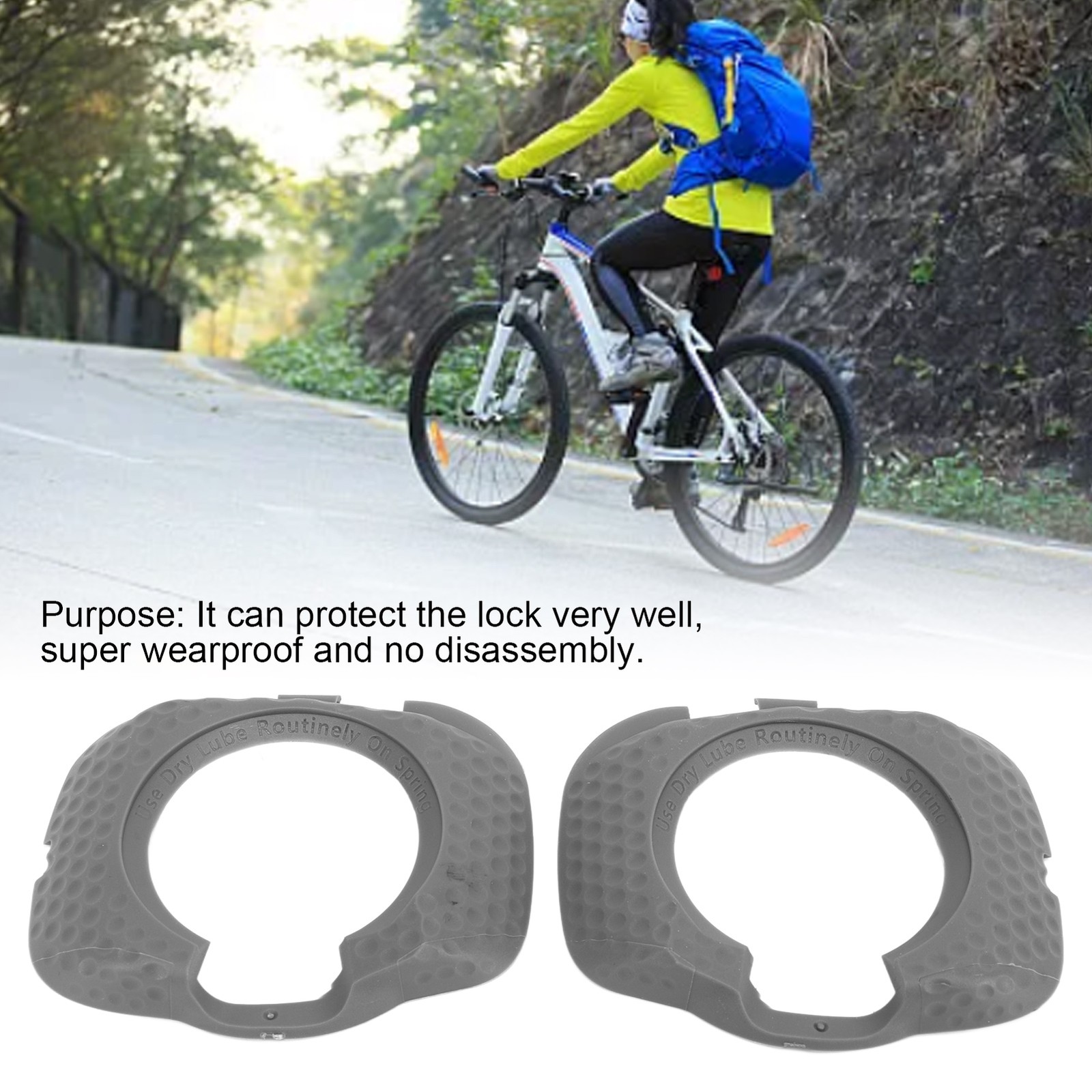 1 Pair Bike Cleats Pedal Cover Cleat Cover Quick Release Walkable Lock
