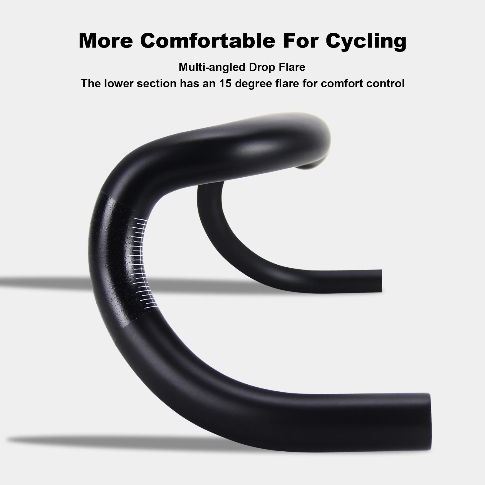 31.8 Carbon Gravel Bike Drop Bent Bar 15°Drop Flare 458/478/498 Racing Handlebar