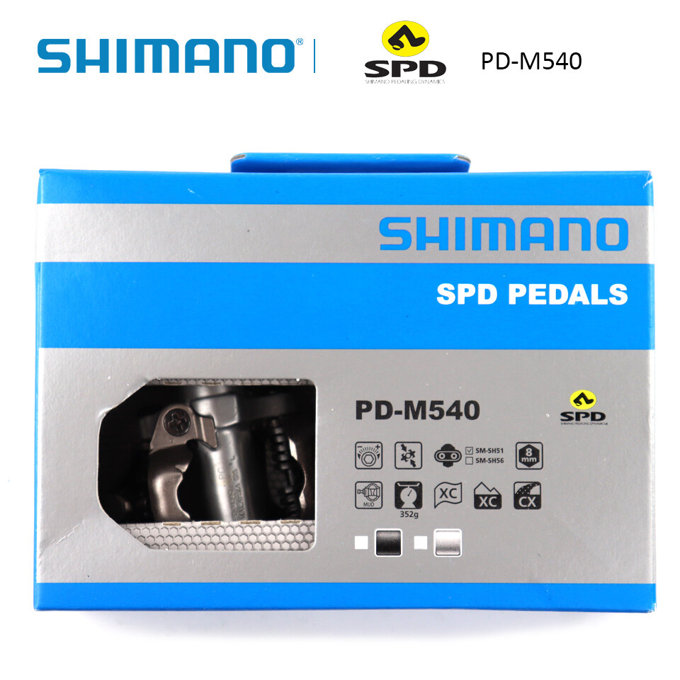 Shimano PD-M540 SPD MTB Race Pedals Black Clipless 9/16″ w/ SM-SH51 Cleats New