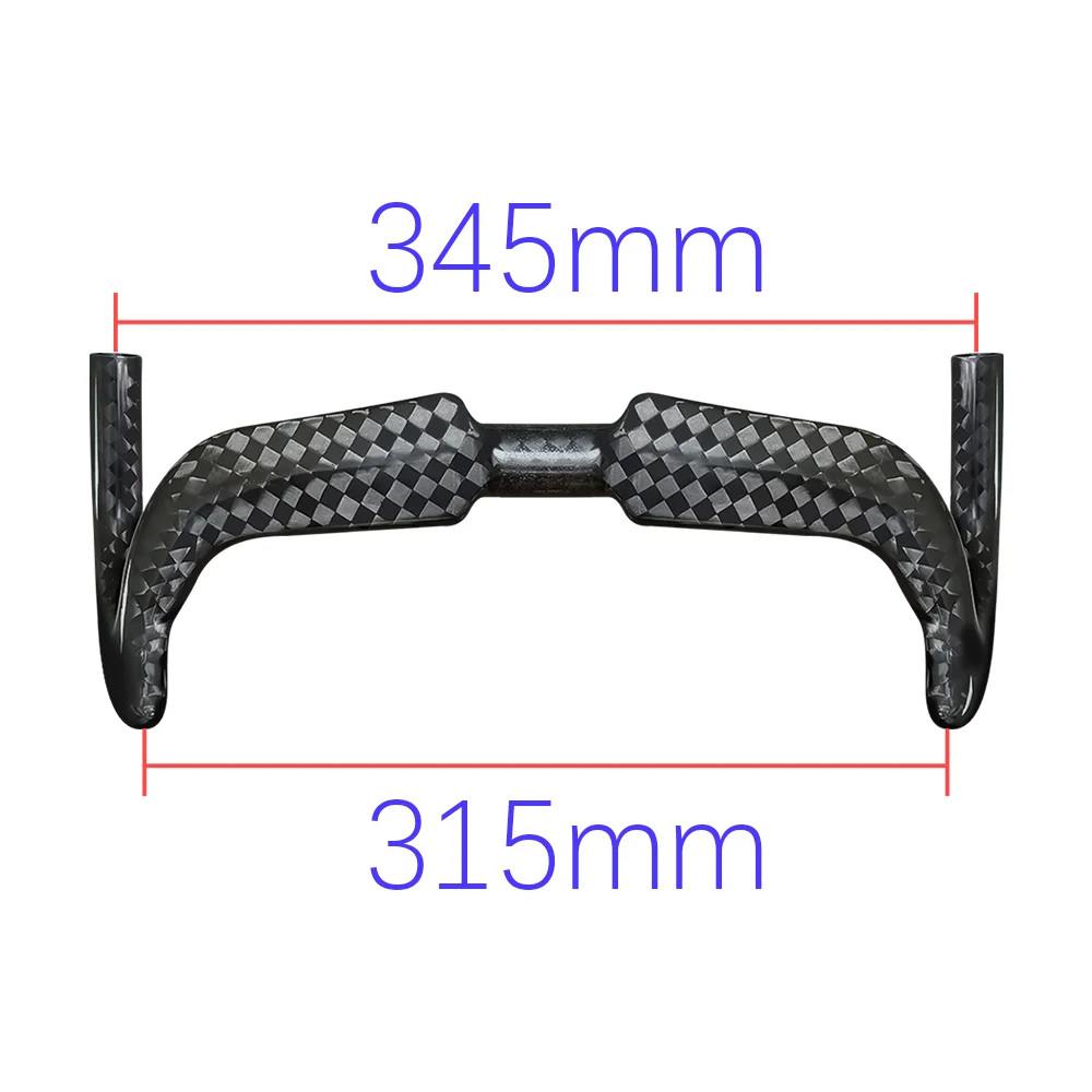 Carbon Track Bicycle Drop Bar Bike Handlebar Length 31.8-325/345/365/385/405MM
