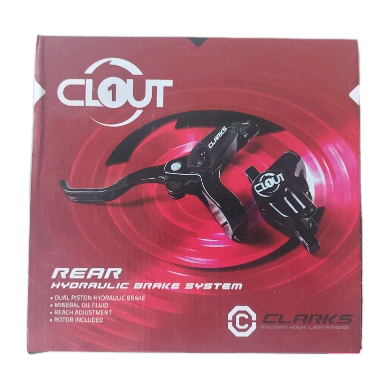 CLARKS Hydraulic BRAKE DISC CLOUT-1 Rear w/Lever 160 Black HY-191R160AMROW
