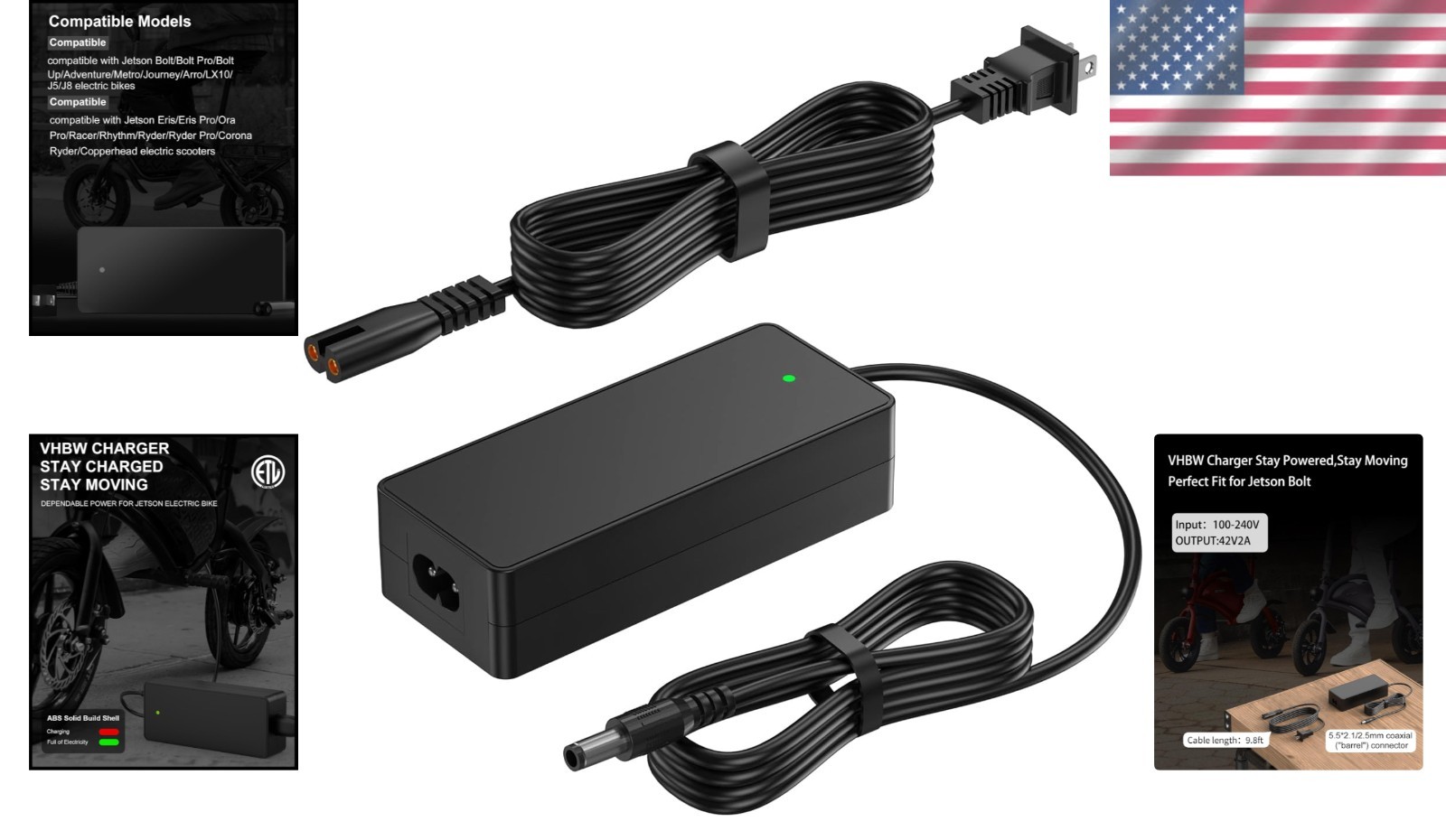 Jetson Bolt Pro Charger – 42V Replacement with , ,”