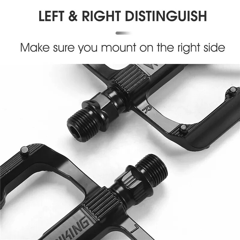 West Biking 9/16 Bicycle Pedals DU Bearing Aluminum Bicycle Pedals in Black