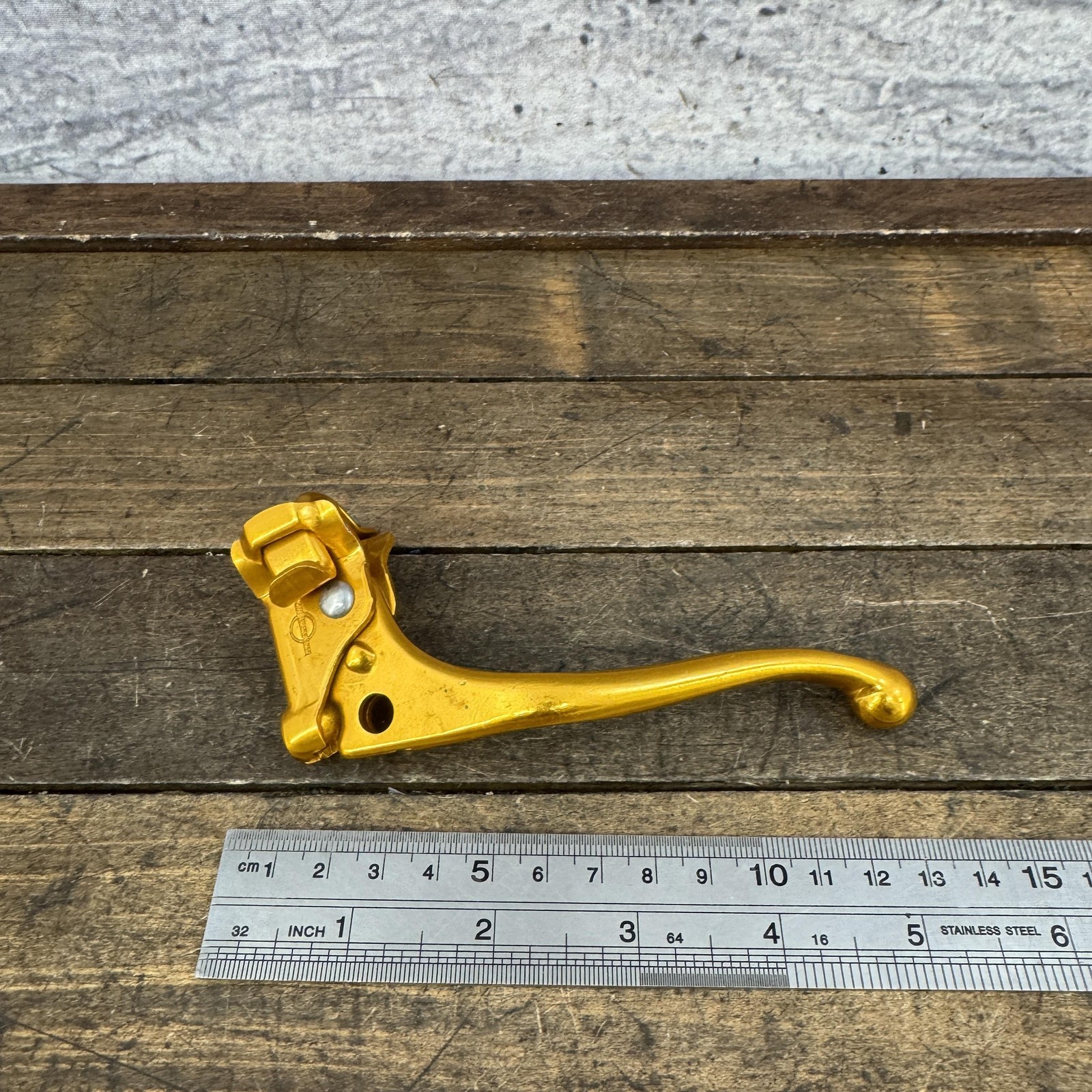 Vintage Weinmann BMX Brake Lever LEFT Gold NOS Prebent 1982 4-Finger 80s 82