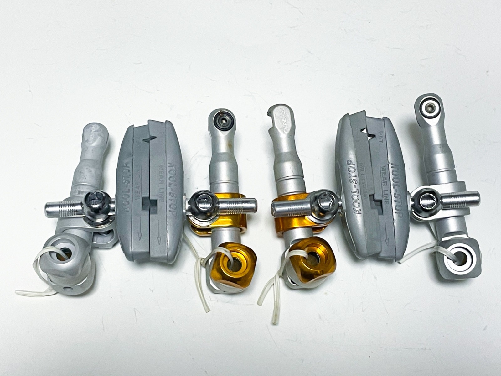 NOS TEKTRO RBP CNC Machined Cantilever Brake Set Front Rear Silver Gold 90s MTB