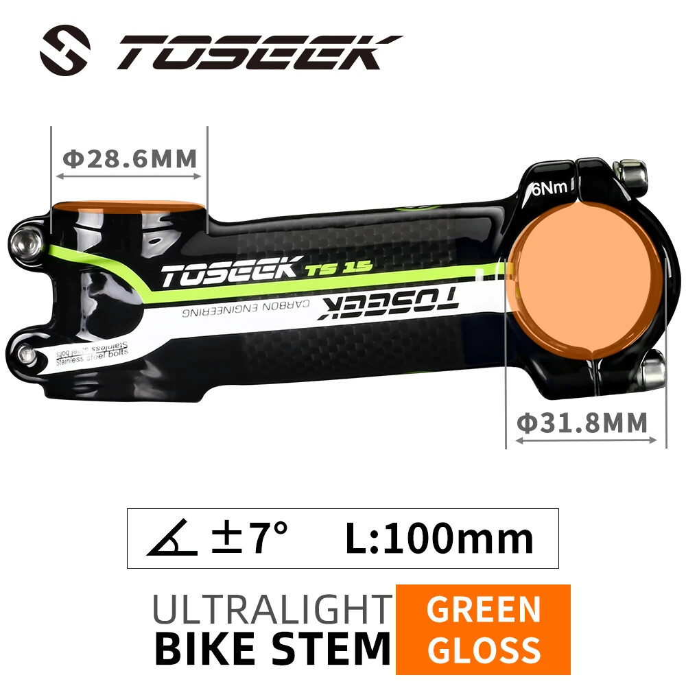 Carbon Stem 70/90/100mm Bike Power Handlebar Stem 7 Degree 31.8mm MTB Bike Stem
