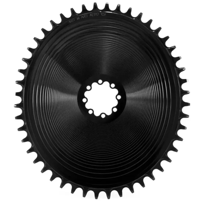 Garbaruk Aero 1x 8-Bolt Oval Road/Gravel Chainring. Black