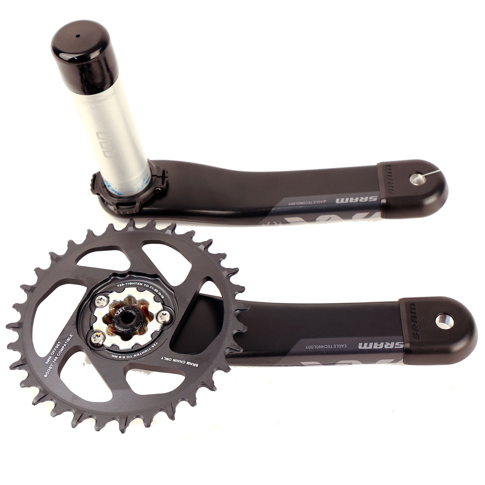 SRAM XX1 Eagle Carbon Crankset, 34T, 12-Speed, DUB, Boost 148mm, 52mm Chainline