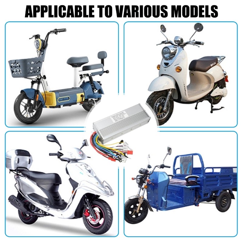 48V-72V Electric Bike Brushless Motor Controller 1200W-1500W 3 Gear Speed Design