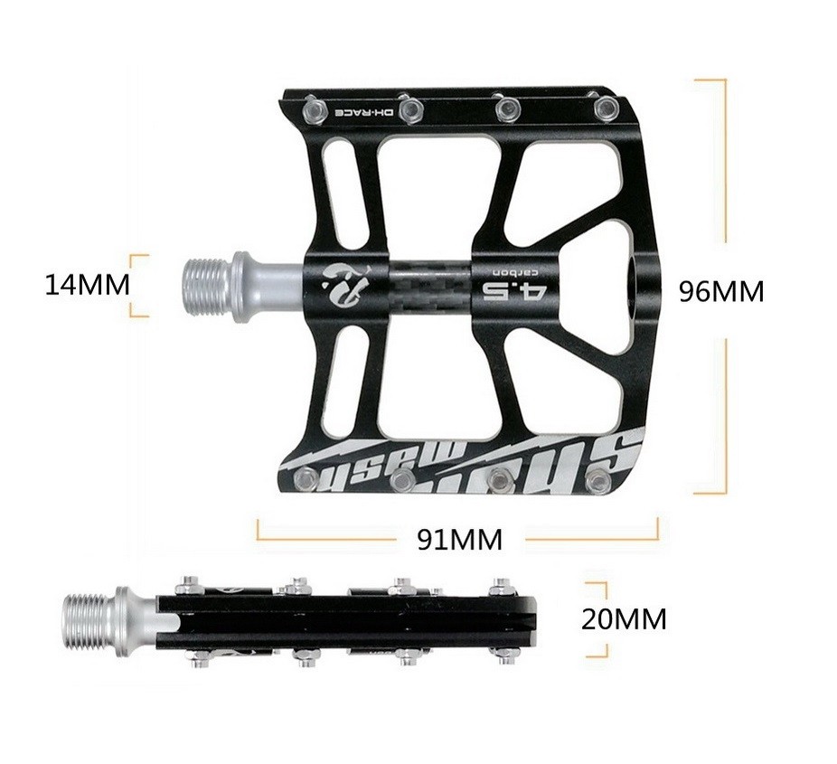 Aluminum Carbon Road MTB Mountain Bike XC Bicycle Pedal Bearing AM Flat Pedals