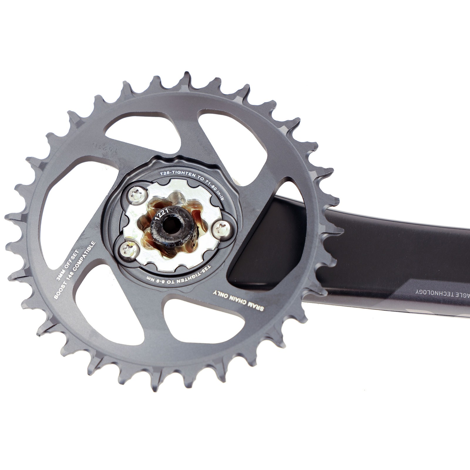 SRAM XX1 Eagle Carbon Crankset, 34T, 12-Speed, DUB, Boost 148mm, 52mm Chainline