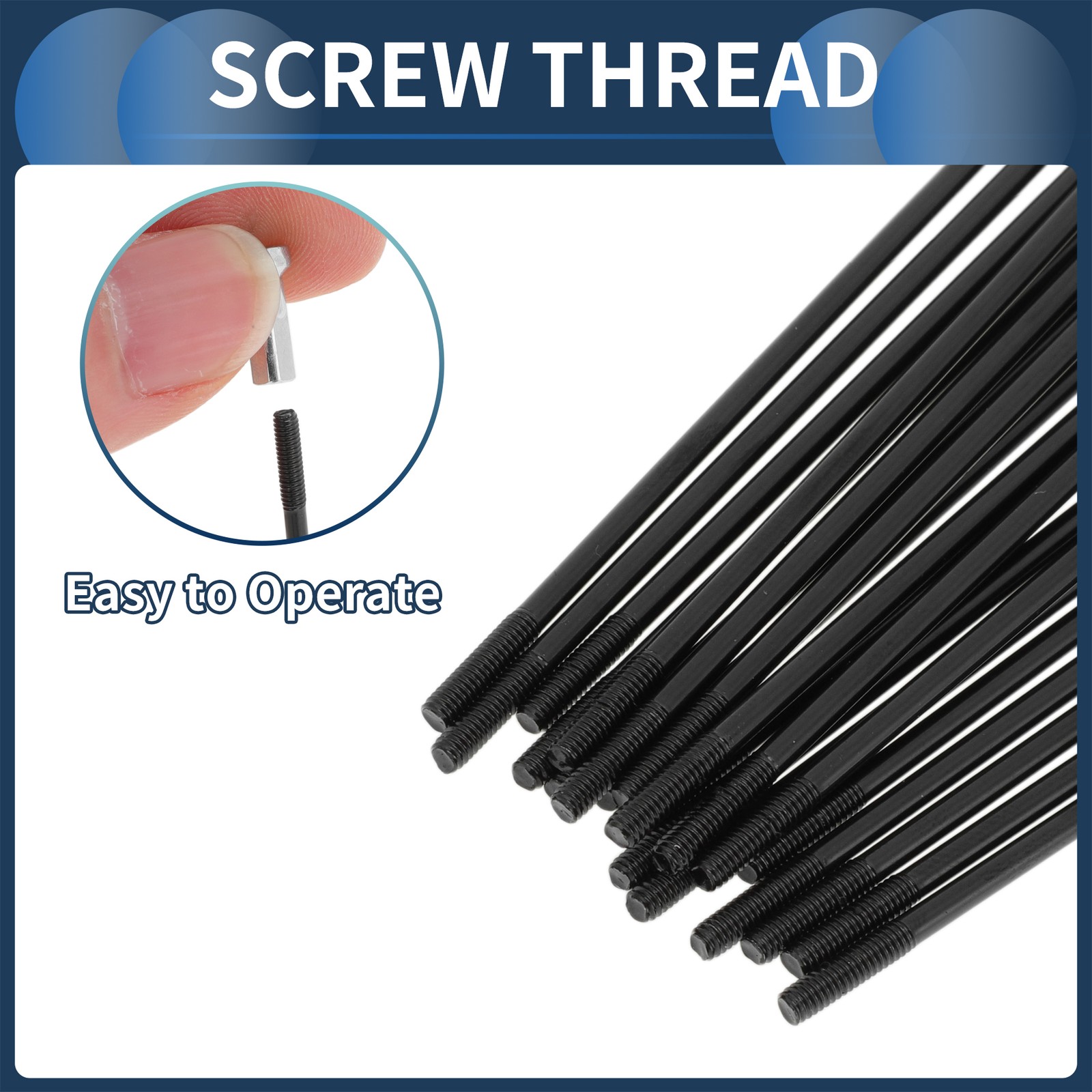 20 sets bike spokes straight shot 14G 89mm black carbon steel