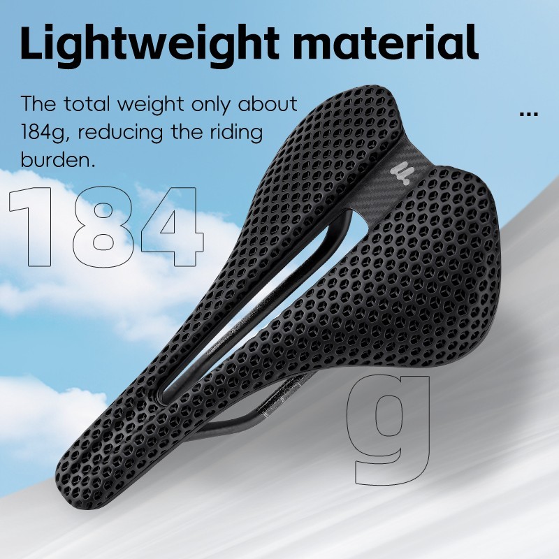 WEST BIKING 3D Printed Nylon Bicycle Saddle Hollow Racing Bike Seat Cushion