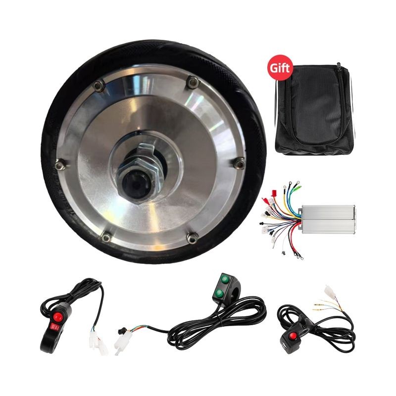 6 Inch Geared Brushless Geared Motor Wheel Hub Motor Kit Use for Robot Trolley
