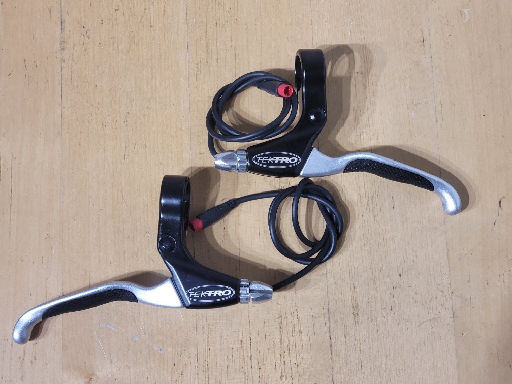 Ebike Brake Levers Tektro E-BikeKit Branded Replacement W/Red Ends