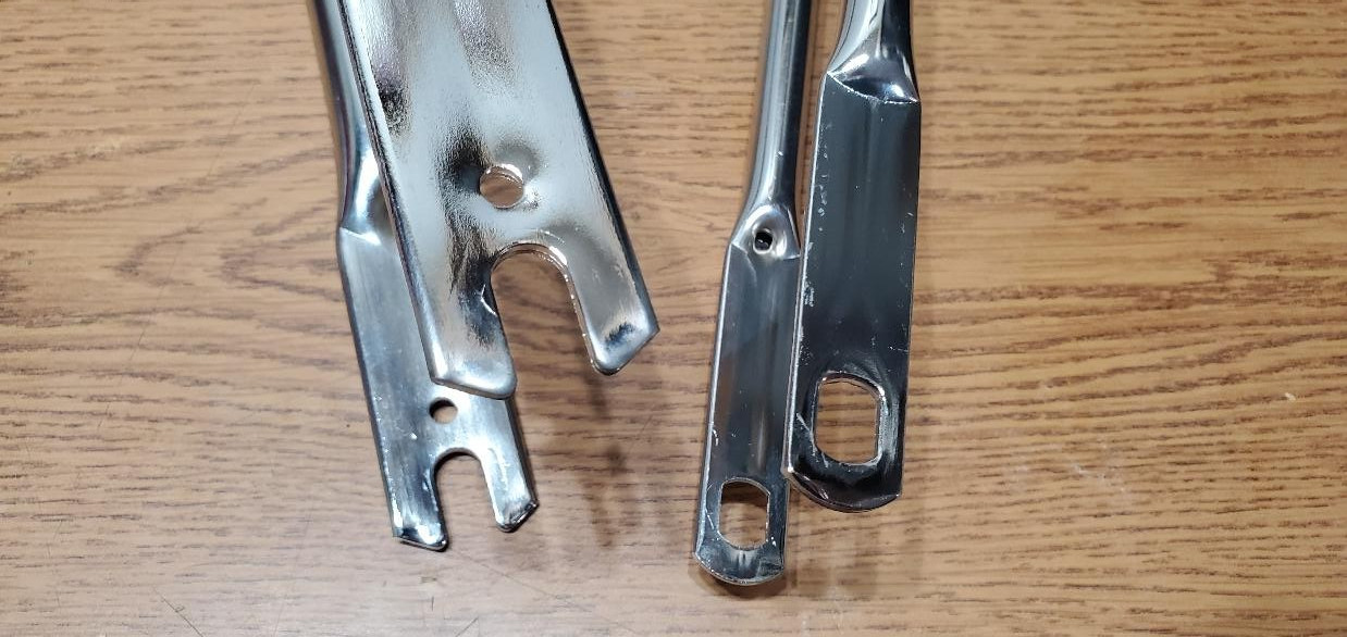 26 Inch Lowrider Bent Spring Fork Chrome 1 Inch Threaded Custom Bicycle