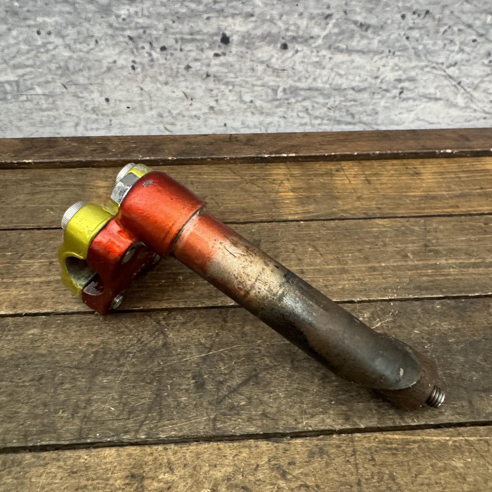 Vintage BMX Quill Stem Neck 21mm Red Yellow Painted Old School 70s 80s