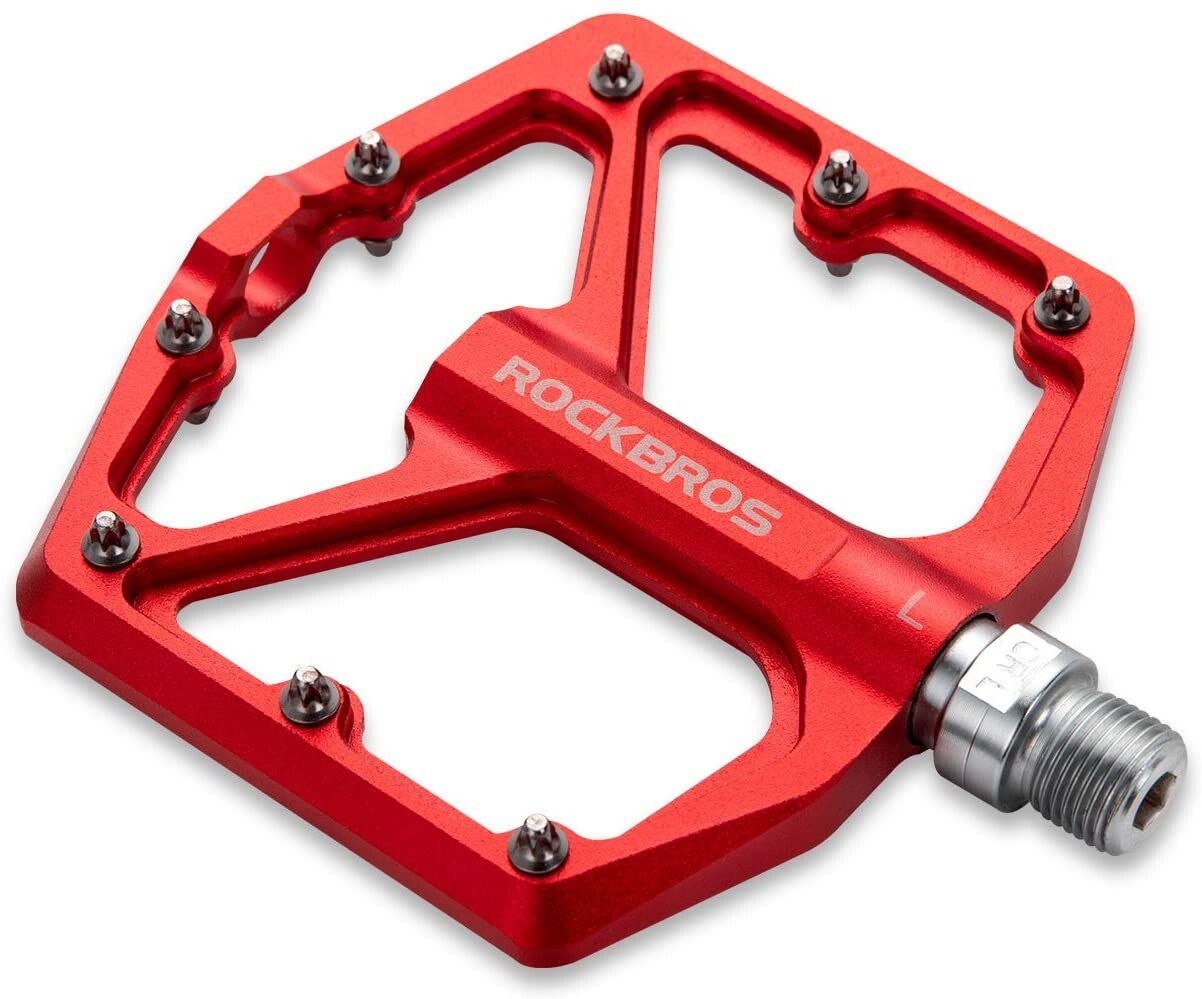 ROCKBROS MTB Bike Pedals 9/16″ Aluminum Alloy Sealed Bearing Flat Cycling Pedal