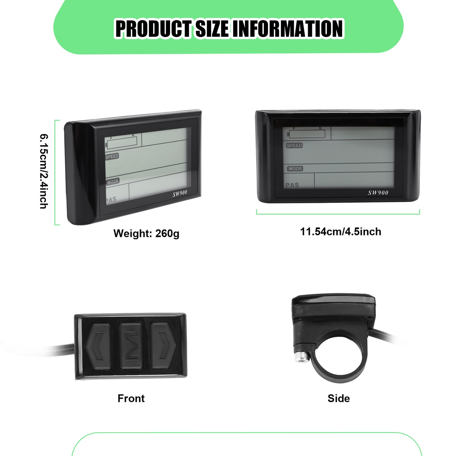 SW900 Ebike LCD Display 36V E-Bike LCD Meter Panel Display for Electric3267