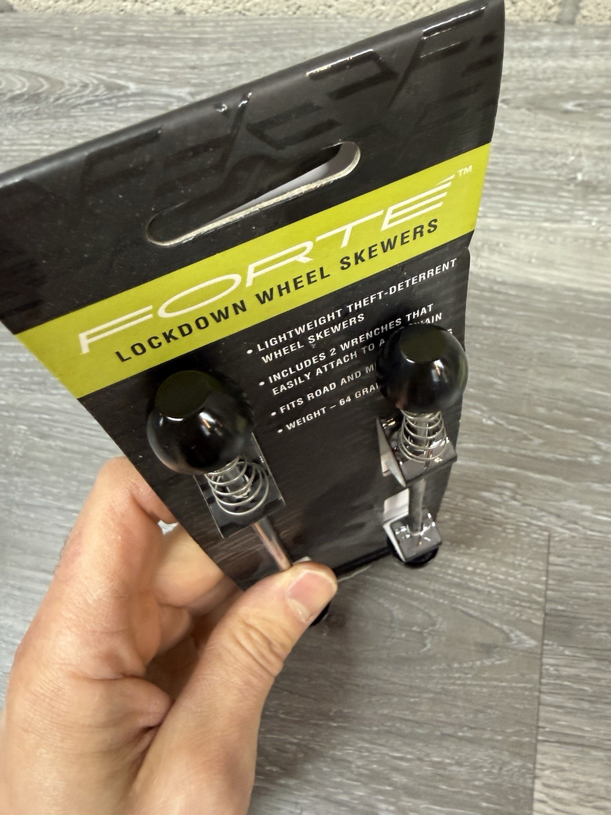 Forte Lockdown Bike Wheel Skewer Set with Wrenches 64 grams