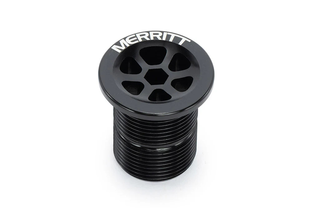 MERRITT BMX FORK TOP CAP BOLT – M24 X 1.5 PITCH – BRAKE CABLE PASS THROUGH