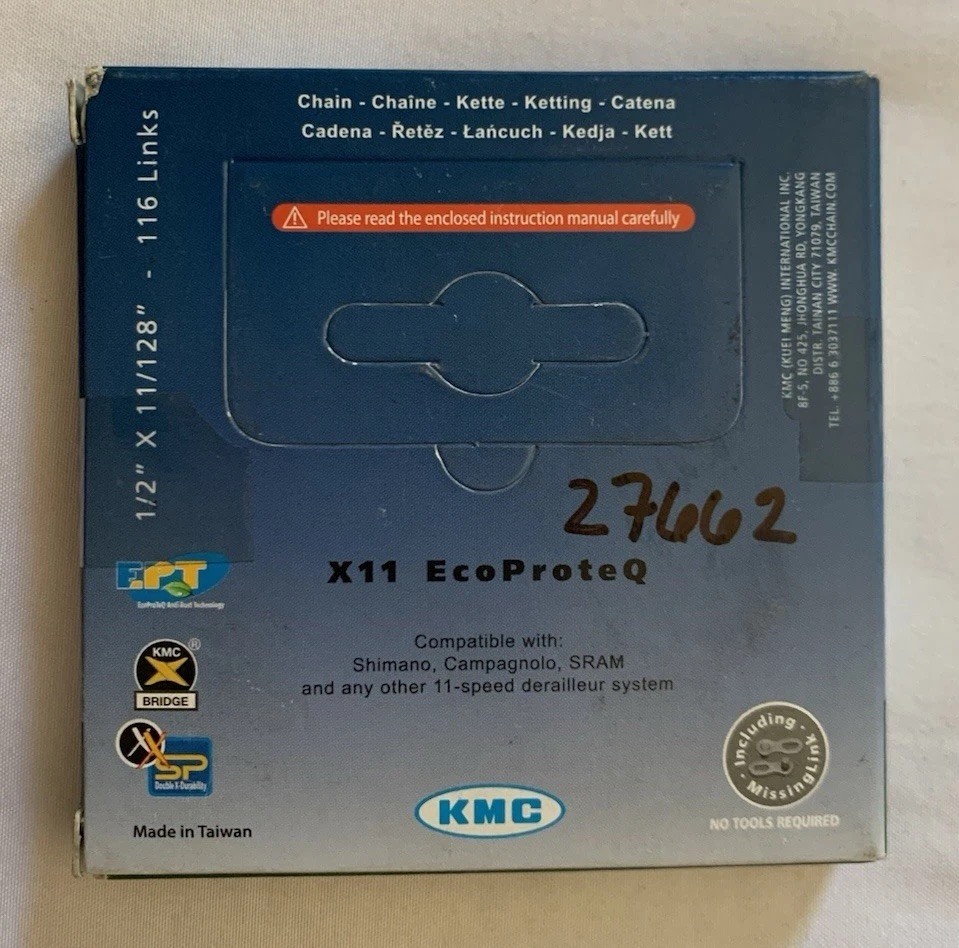 KMC X11 EPT 11-Speed Chain EcoProTeQ 116-Links NEW