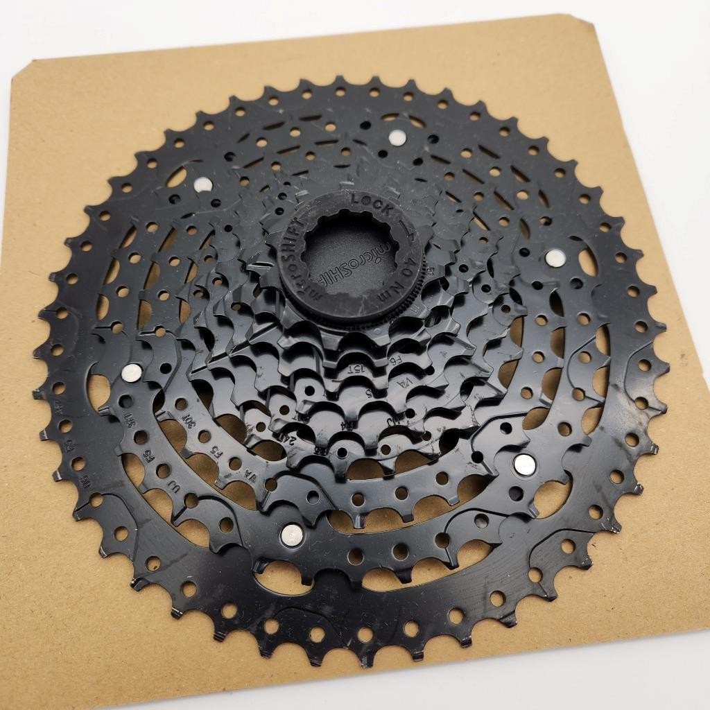 microSHIFT ADVENT 9-Speed 11-46T ED Bicycle Cassette Black Steel OPEN PACKAGE