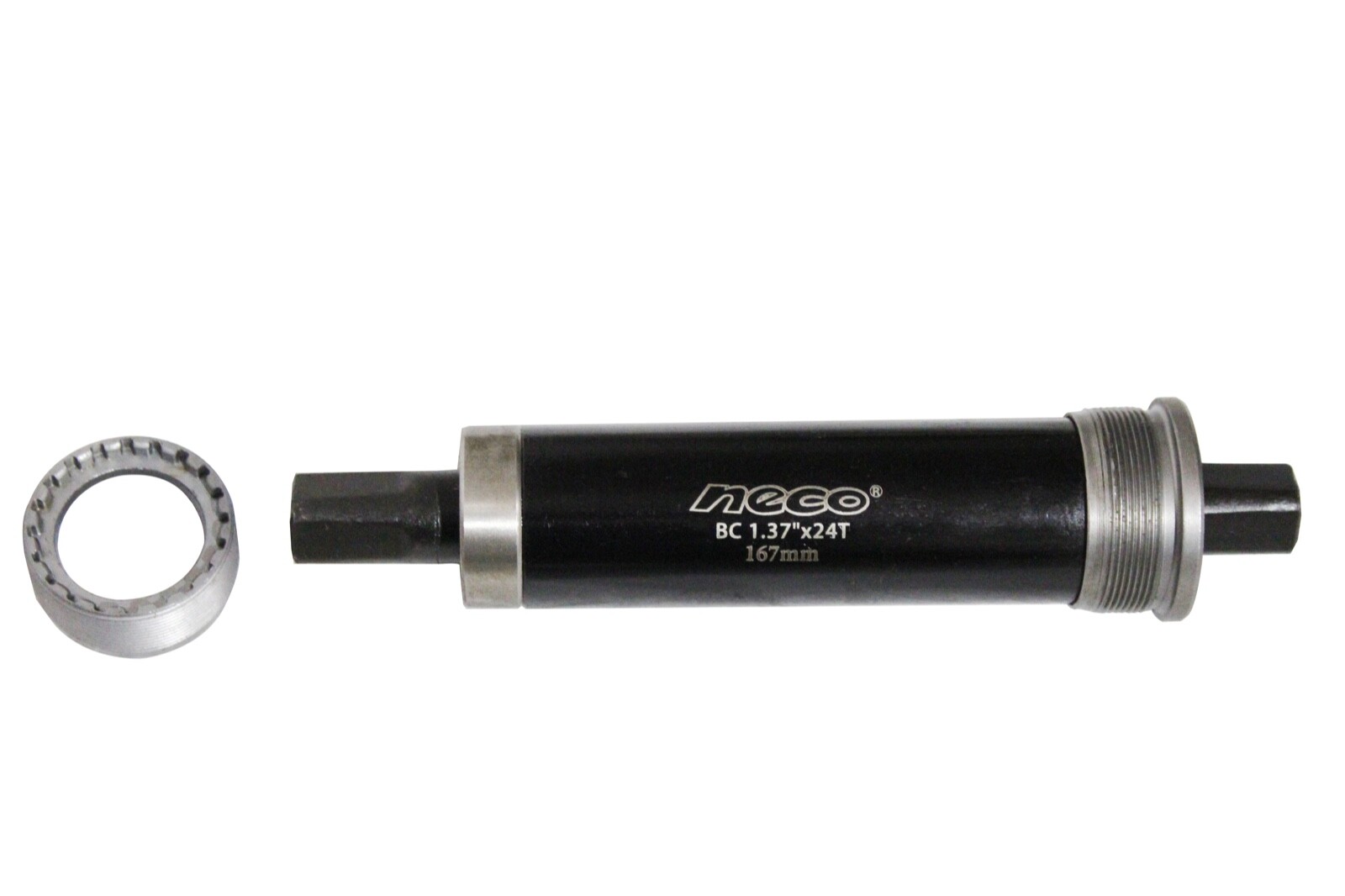 NECO Fat Bike Bottom Bracket 1.37″ x24T Shell width 120mm axle length 167mm