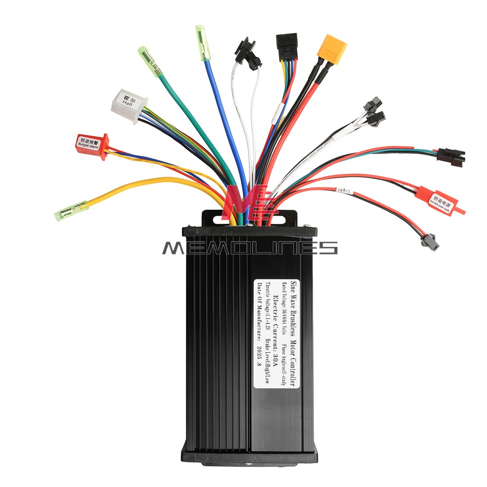 36V48V64V 30A Sine Wave Brushless Motor Controller 750-1500W Driver S866 LCD