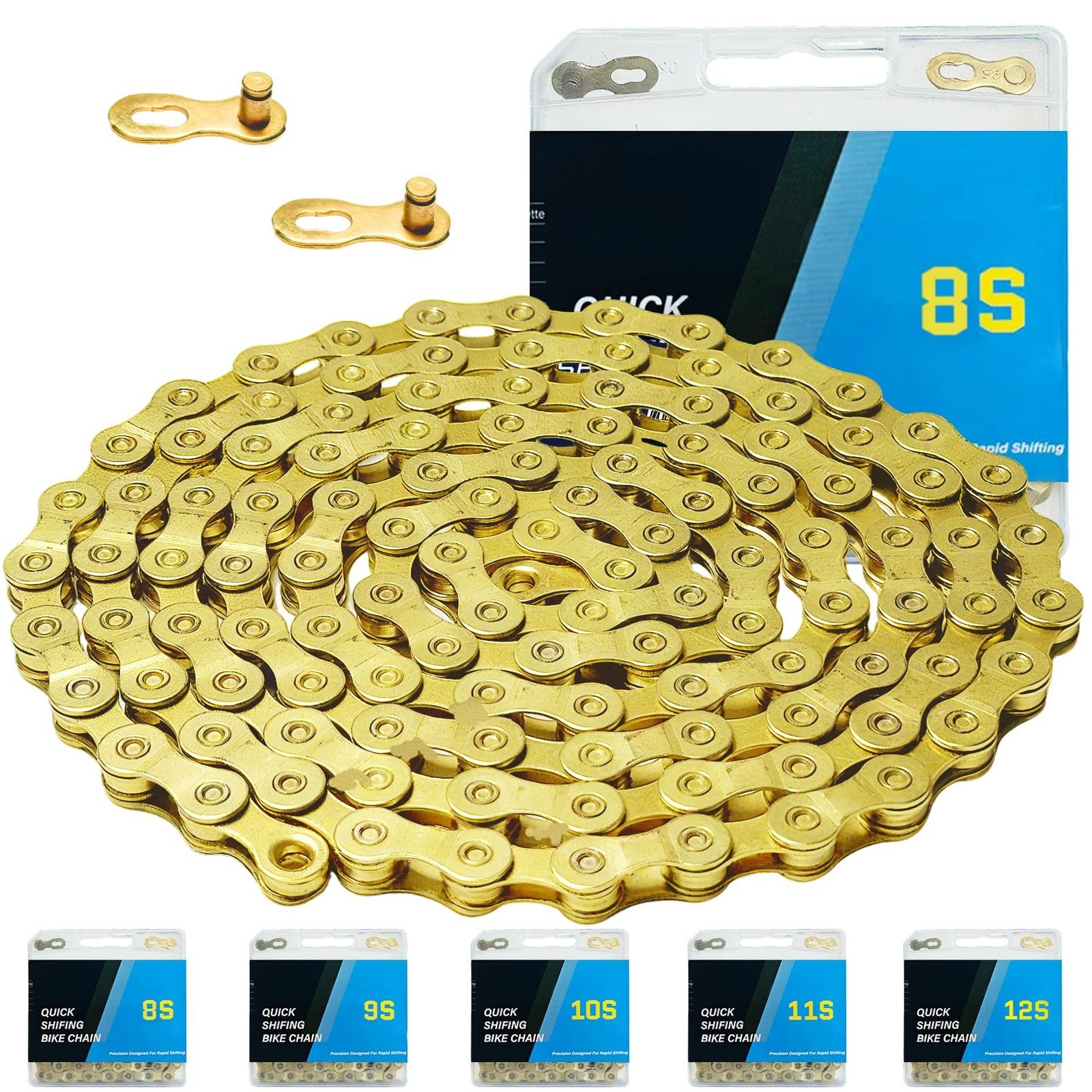 6/7/8/9/10/11/12 Speed Bike Chain – High-Strength, Durable & Smooth-Shifti