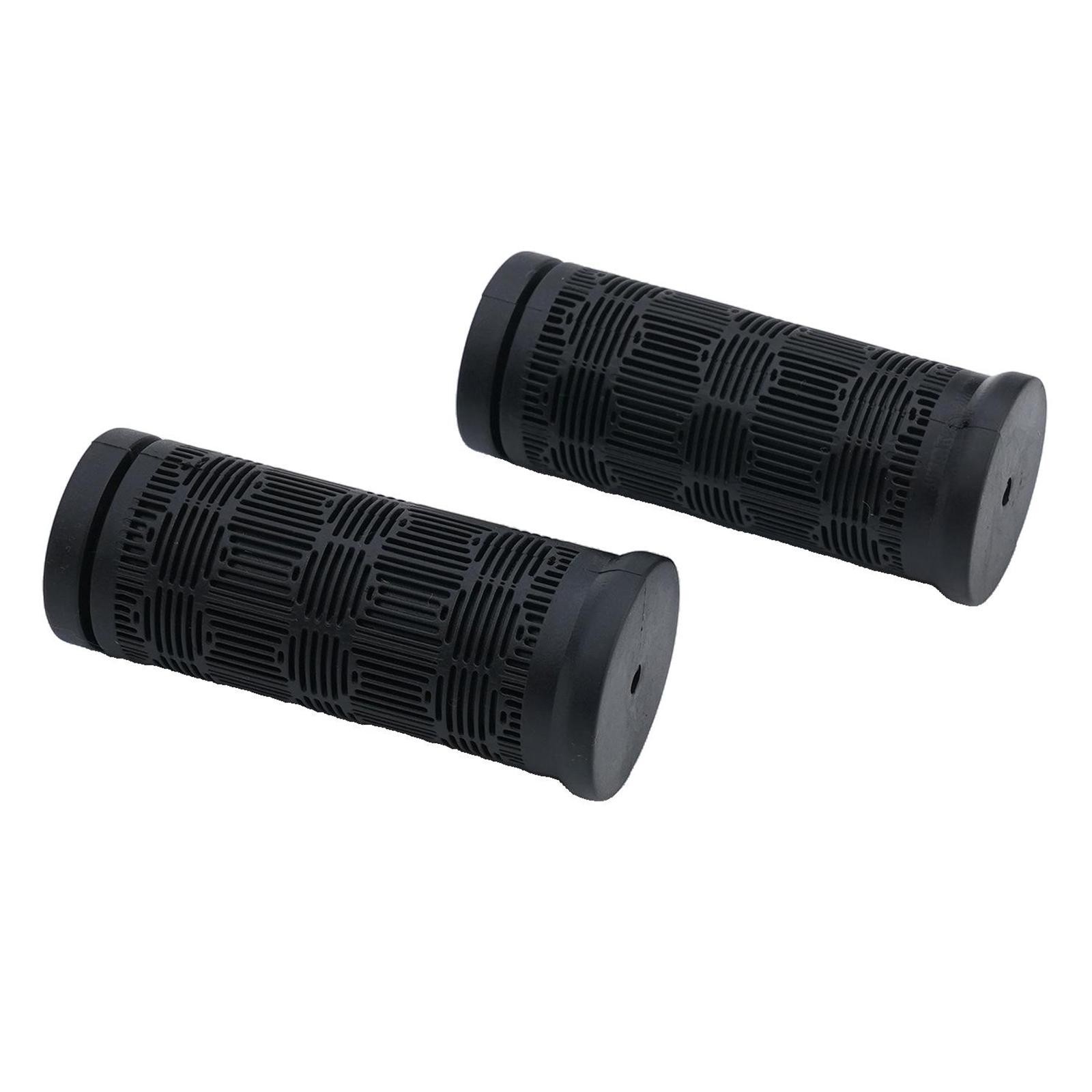 Black Rubber Bike Bar Grips with 125mm+75mm Length Perfect for Cycling